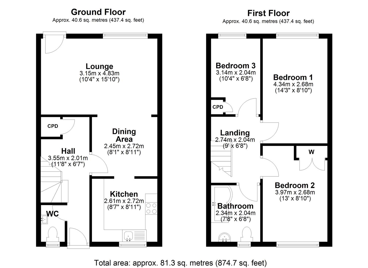 Floorplan.Barwell Close, Wallsend